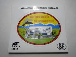 Tampereen Delfinaario-tarra, matkamuistotarra 1970-luvulta