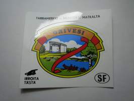 Orivesi -tarra, matkamuistotarra 1970-luvulta