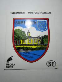 Sumiainen -tarra, matkamuistotarra 1970-luvulta