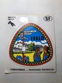 Ivalo -tarra, matkamuistotarra 1970-luvulta