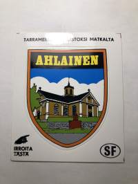 Ahlainen -tarra, matkamuistotarra 1970-luvulta