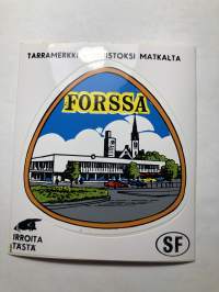 Forssa -tarra, matkamuistotarra 1970-luvulta