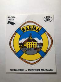 Rauma -tarra, matkamuistotarra 1970-luvulta