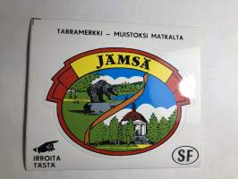 Jämsa -tarra, matkamuistotarra 1970-luvulta