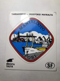 Mäntyluoto, Pori -tarra, matkamuistotarra 1970-luvulta