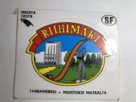 Riihimäki -tarra, matkamuistotarra 1970-luvulta