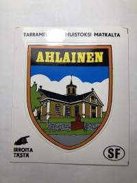 Ahlainen -tarra, matkamuistotarra 1970-luvulta