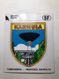 Karhula -tarra, matkamuistotarra 1970-luvulta