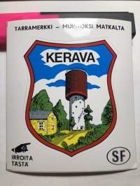 Kerava -tarra, matkamuistotarra 1970-luvulta