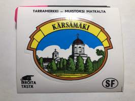 Kärsämäki -tarra, matkamuistotarra 1970-luvulta