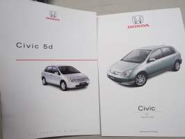 Honda Civic 5D -myyntiesite + erillinen tekniset tiedot