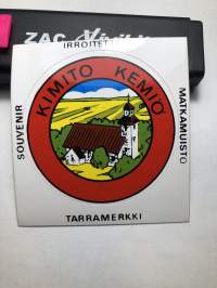 Kimito - Kemiö -tarra, matkamuistotarra 1970-luvulta