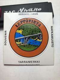 Leppävirta -tarra, matkamuistotarra 1970-luvulta