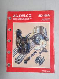 AC DElco 1981-87 Domestic and Import Tune-up Specifications SD-100A -teknistä tietoa / säätöarvoja