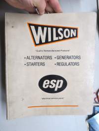 Wilson Alternators, Generators, Starters, Regulators -tuoteluettelo