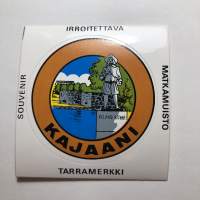 Kajaani -tarra, matkamuistotarra 1970-luvulta