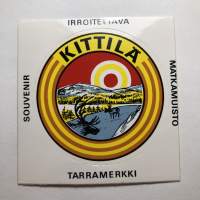 Kittilä -tarra, matkamuistotarra 1970-luvulta