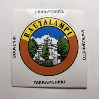 Rautalampi -tarra, matkamuistotarra 1970-luvulta