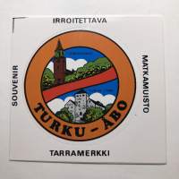 Turku -Åbo -tarra, matkamuistotarra 1970-luvulta