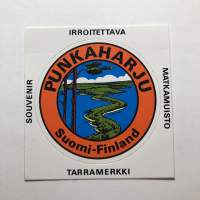 Punkaharju Suomi -finland -tarra, matkamuistotarra 1970-luvulta
