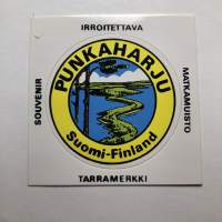 Punkaharju Suomi Finland -tarra, matkamuistotarra 1970-luvulta