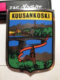 Kuusankoski -tarra, matkamuistotarra 1970-luvulta