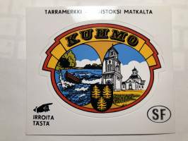 Kuhmo -tarra, matkamuistotarra 1970-luvulta