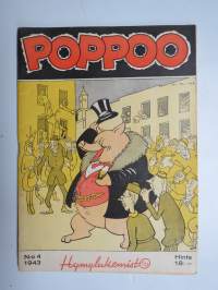 Poppoo 1943 nr 4 - Hymylukemisto -pila- ja ajanvietelukemisto
