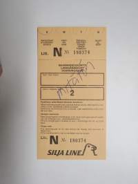 Silja Line - Maihinnousukortti - Landgångskort  nr 180374