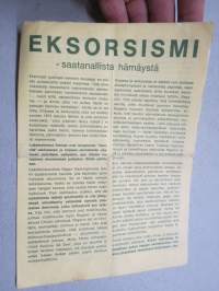 Eksorsismi - saatanallista hämäystä - M. Basilea Schlink´in julkaisema lentolehtinen