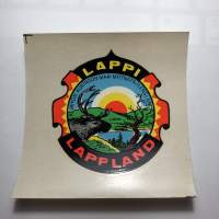 Lappi - Lappland -siirtokuva / vesisiirtokuva / dekaali -1960-luvun matkamuisto
