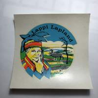 Lappi - Lappland -siirtokuva / vesisiirtokuva / dekaali -1960-luvun matkamuisto