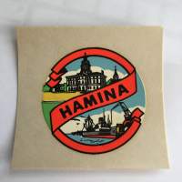 Hamina -siirtokuva / vesisiirtokuva / dekaali -1960-luvun matkamuisto