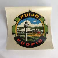 Puijo - Kuopio -siirtokuva / vesisiirtokuva / dekaali -1960-luvun matkamuisto
