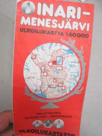 Inari - Menesjärvi ulkoilukartta 1:50 000 Friluftskarta - Outdoor map - Wanderkarte 1982