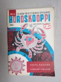 Horoskooppi 1959 nr 7 heinäkuu -ennustuksia ja tulkintaa