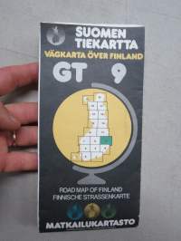 Suomen tiekartta GT 9 tiekartta 1982 -kartta