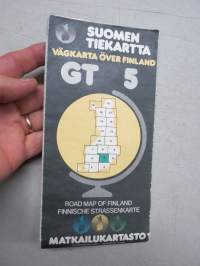 Suomen tiekartta GT 5 tiekartta 1980 -kartta