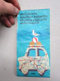 Autoilijan tiekartta 1971 Etelä-Suomi -kartta