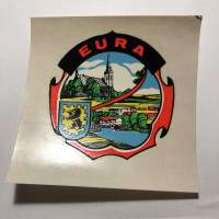 Eura -siirtokuva / vesisiirtokuva / dekaali -1960-luvun matkamuisto