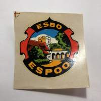 ESbo - Espoo -siirtokuva / vesisiirtokuva / dekaali -1960-luvun matkamuisto