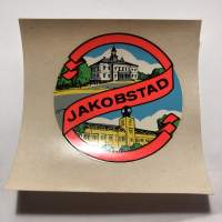 Jakobstad -siirtokuva / vesisiirtokuva / dekaali -1960-luvun matkamuisto