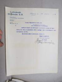 Kalliokoski Glasbruks A.-B., Kalliokoski, 17.7.1922 -asiakirja