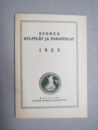Suomen Kylpylät ja Parantolat 1925 Hangon Kylpylaitos, Heinolan Kylpylaitos, Kuopion Kylpylaitos, Lappeenrannan Kylpylaitos... -kaksikielinen julkaisu