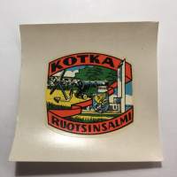 Kotka - Ruotsinsalmi -siirtokuva / vesisiirtokuva / dekaali -1960-luvun matkamuisto