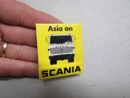 Asia on Scania - rakennettu tuottamaan -mainostikkuvihko / tikkuaski