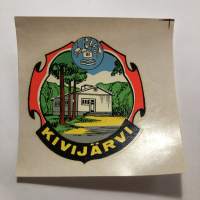 Kivijärvi -siirtokuva / vesisiirtokuva / dekaali -1960-luvun matkamuisto