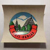 Karis - Karjaa -siirtokuva / vesisiirtokuva / dekaali -1960-luvun matkamuisto