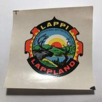 Lappi - Finland -siirtokuva / vesisiirtokuva / dekaali -1960-luvun matkamuisto