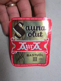 Aura Saunaolut III Bastuöl -olutetiketti